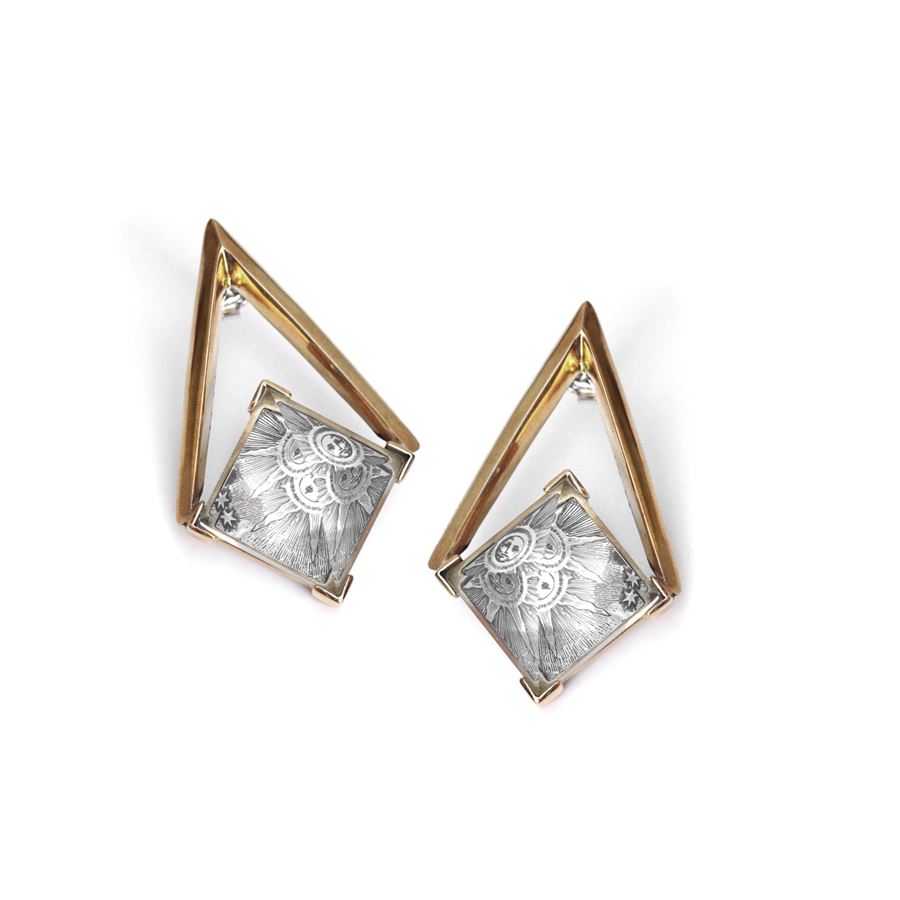 Medium 'Entropia' earrings ENTROPIA | OR MEDI CDR LASERBRO LAS SOLE